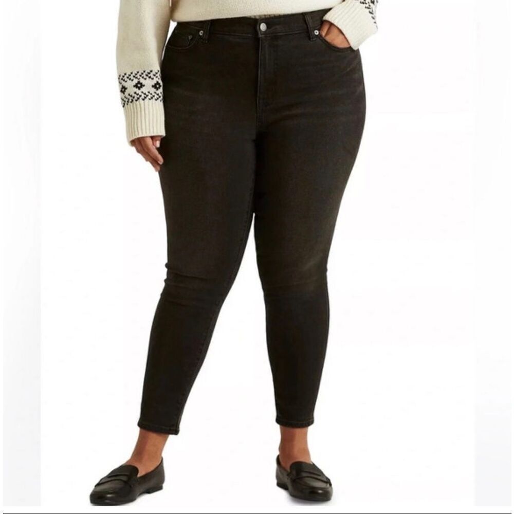 Lauren Ralph Lauren high rise skinny ankle jeans super stretch size 22W NWT